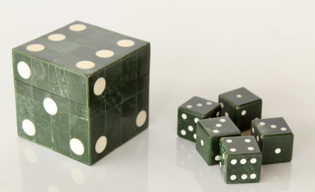 Green Box With 5 Dice